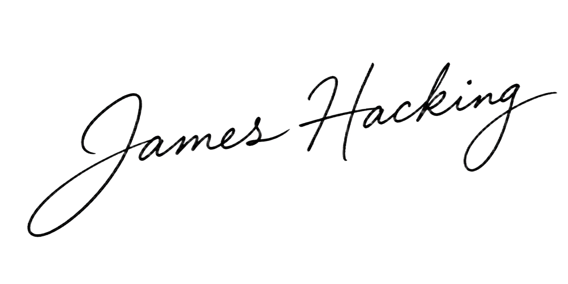Handwritten signature of James Hacking